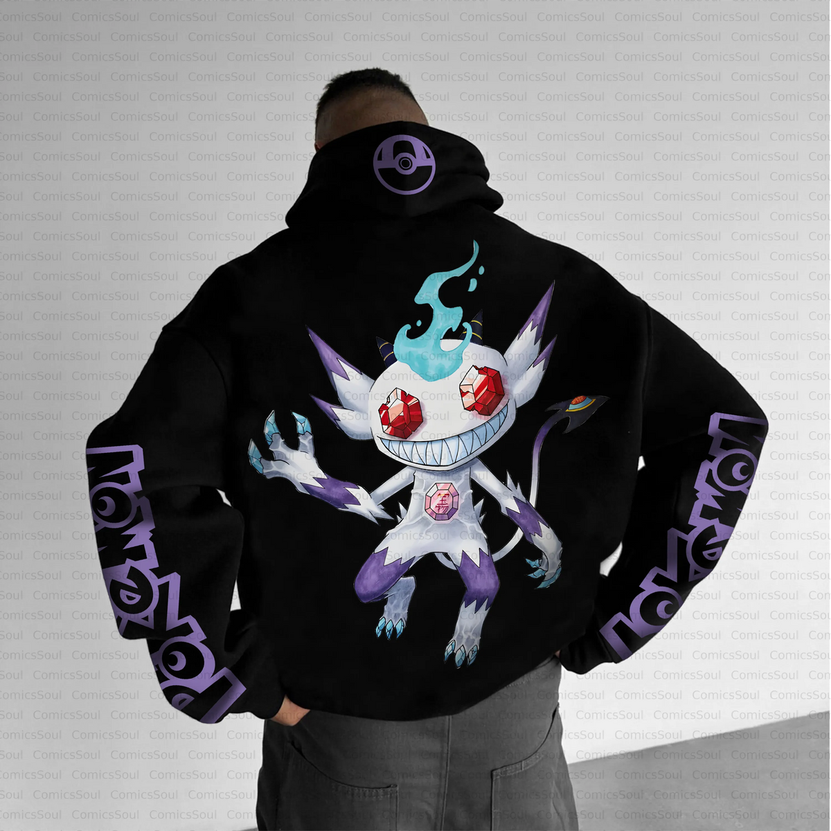 PKM-Unisex Anime Inspired Vintage Plush Hoodie