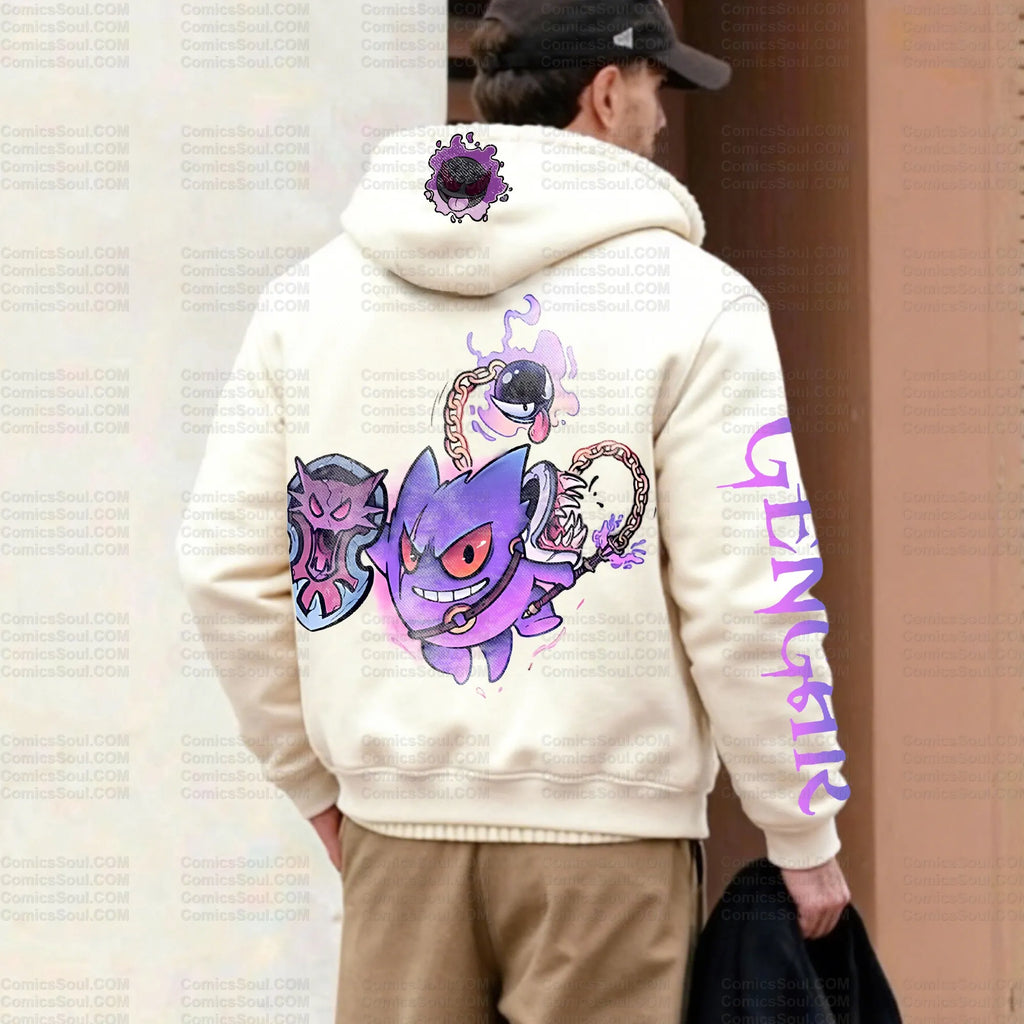 PKM-Unisex Graphic Streetwear Vintage Zipper Cardigan Plush Hoodie