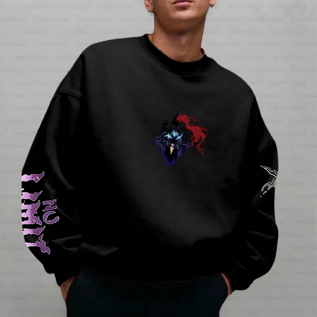 SL-Plus Velvet Unisex Anime Graphic Streetwear Vintage Hoodie