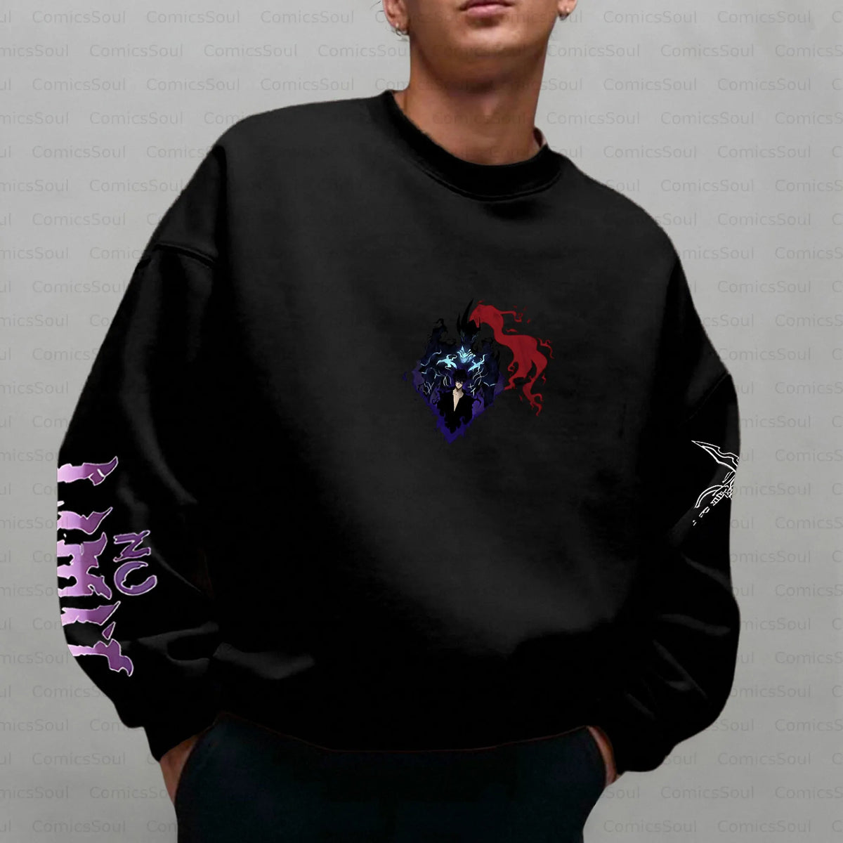 SL-Plus Velvet Unisex Anime Graphic Streetwear Vintage Hoodie
