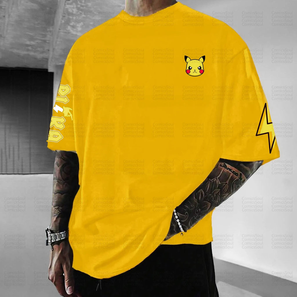 PKM-Unisex Anime Inspired Vintage T-Shirt