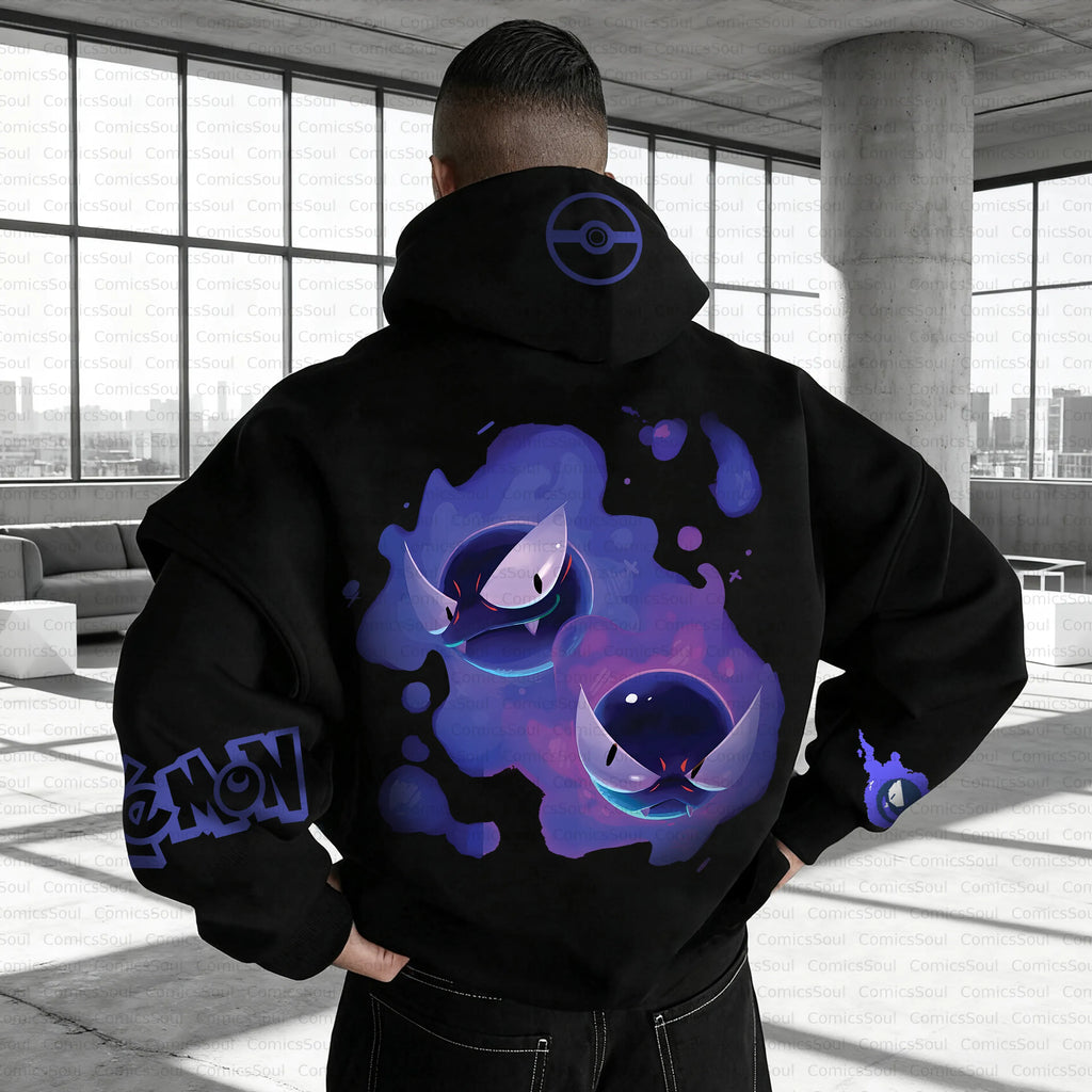 PKM-Unisex Anime Inspired Vintage Plush Hoodie