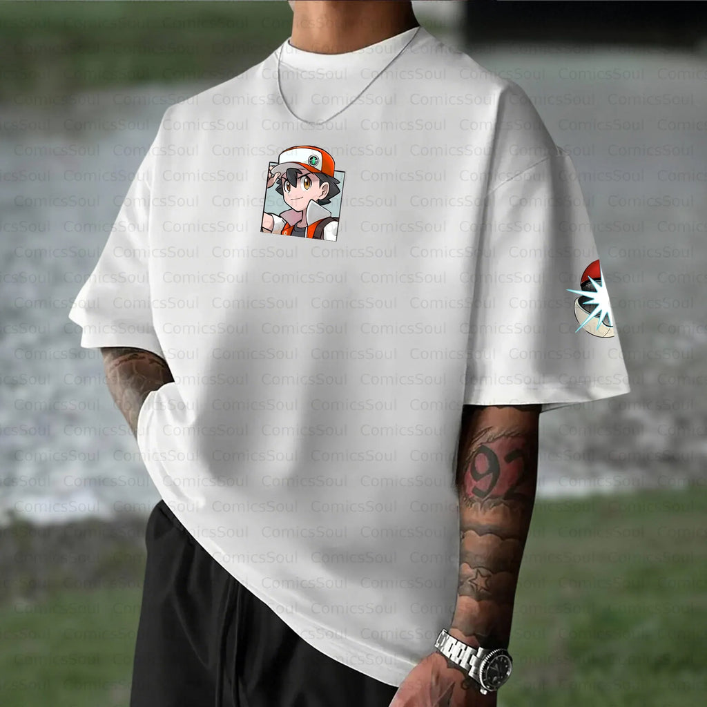 PKM-Unisex Anime Inspired Vintage T-Shirt