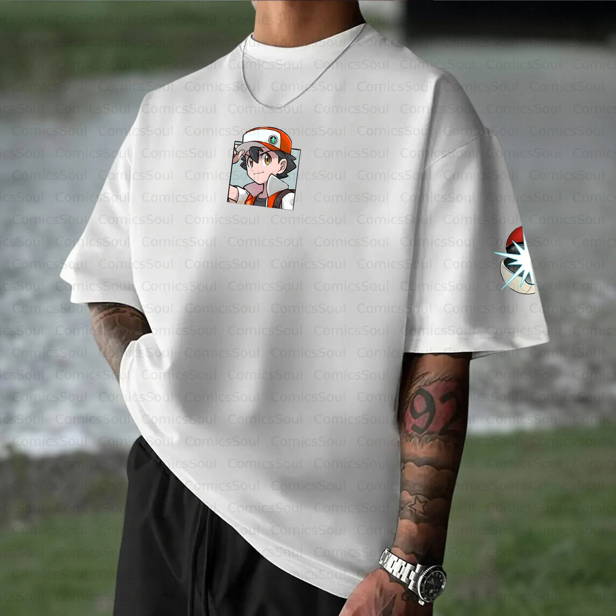 PKM-Unisex Anime Inspired Vintage T-Shirt