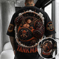 One Piece Unisex Short-Sleeve Corduroy T-Shirt With Anime Print