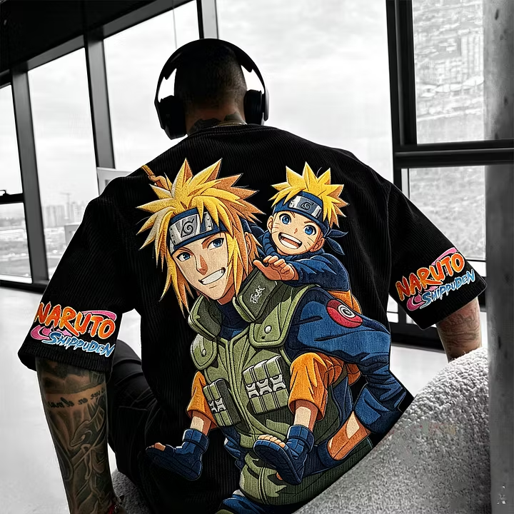 NINDO Anime Vintage Corduroy T-Shirt