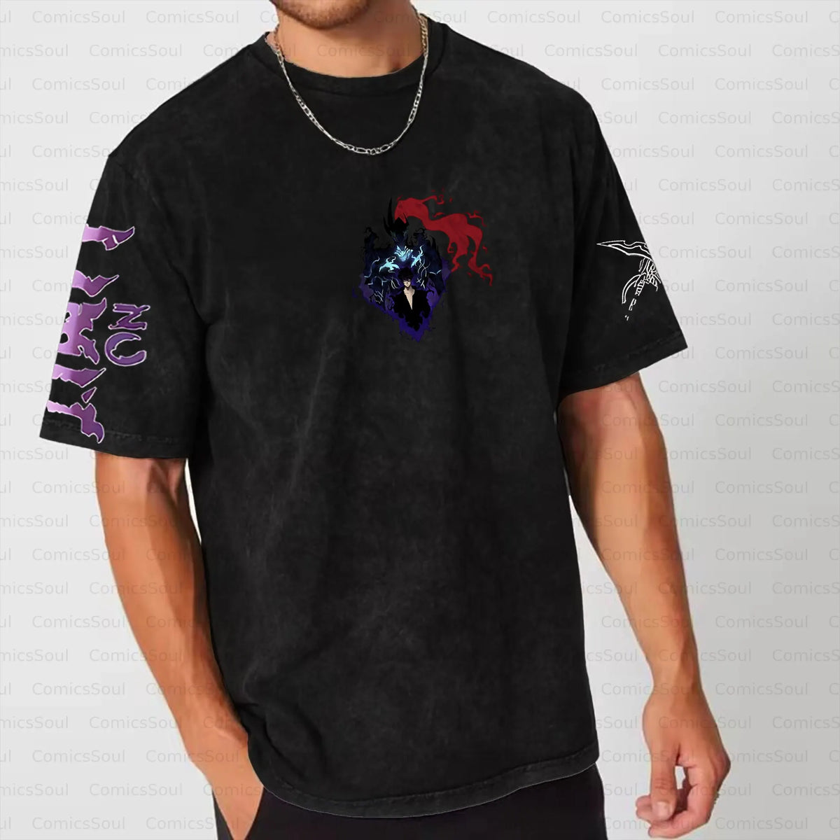 SL-Unisex Anime Inspired Vintage Washed T-shirt