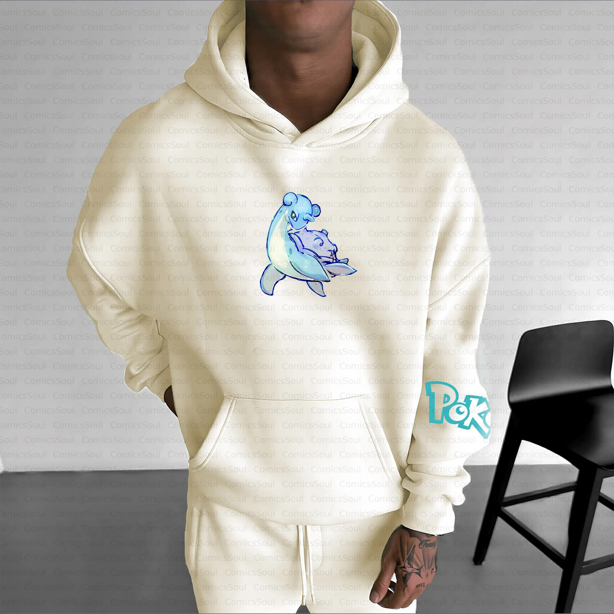 PKM-Unisex Anime Inspired Vintage Plush Hoodie