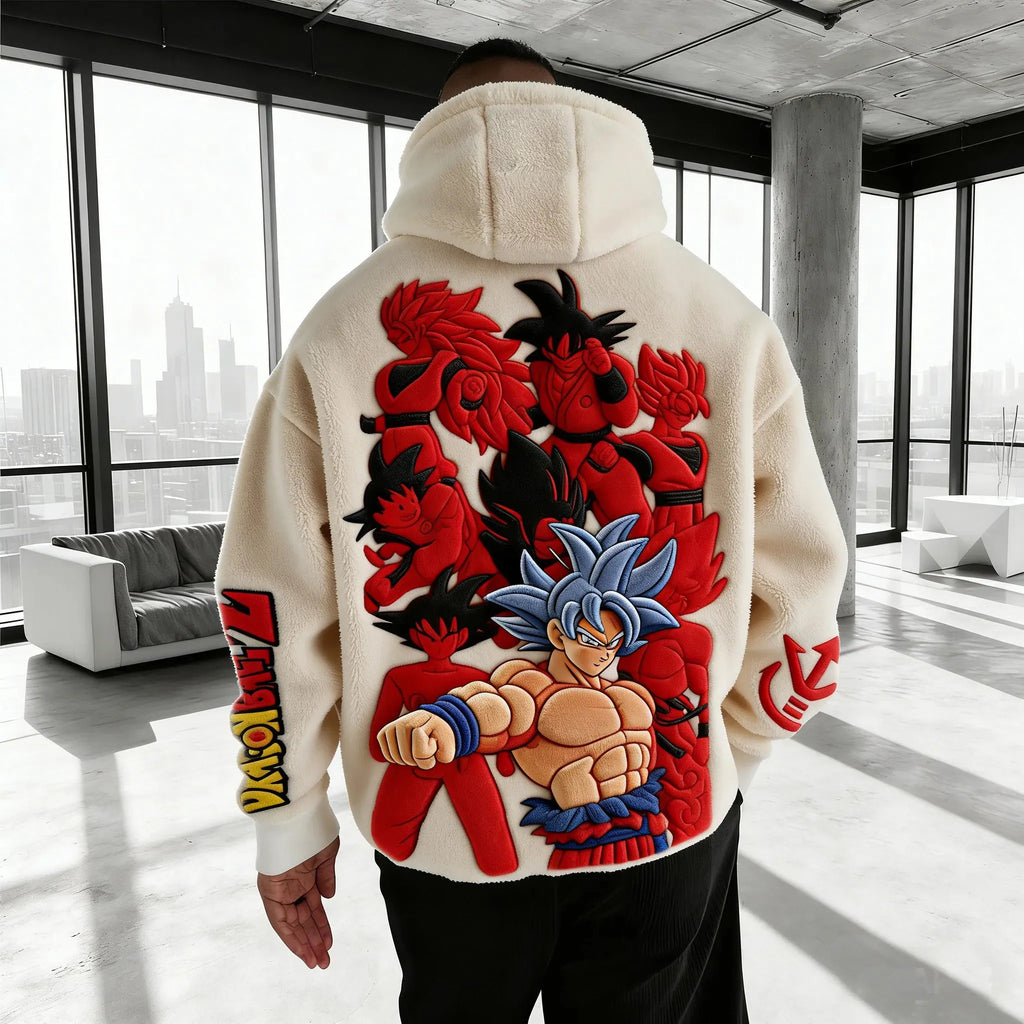 Dragon Ball Color Blocked Plush Hoodie