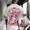 One Piece Unisex Anime-Style Retro Corduroy Oversized T-Shirt