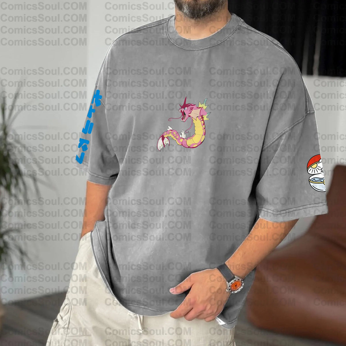PKM-Unisex Anime Inspired Vintage T-Shirt