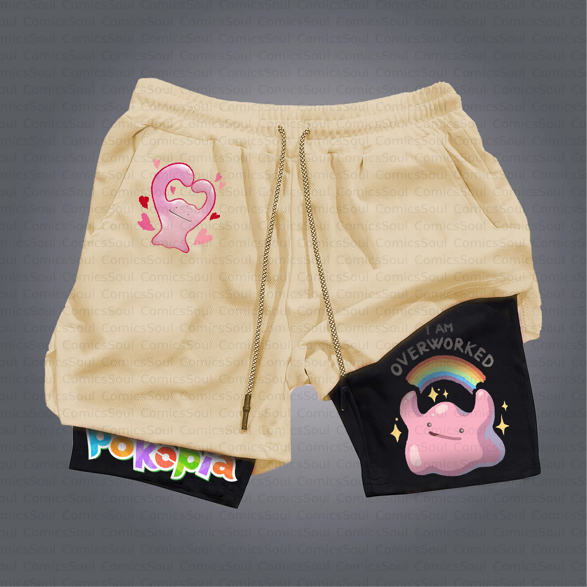PKM-Unisex Casual Anime Style Shorts