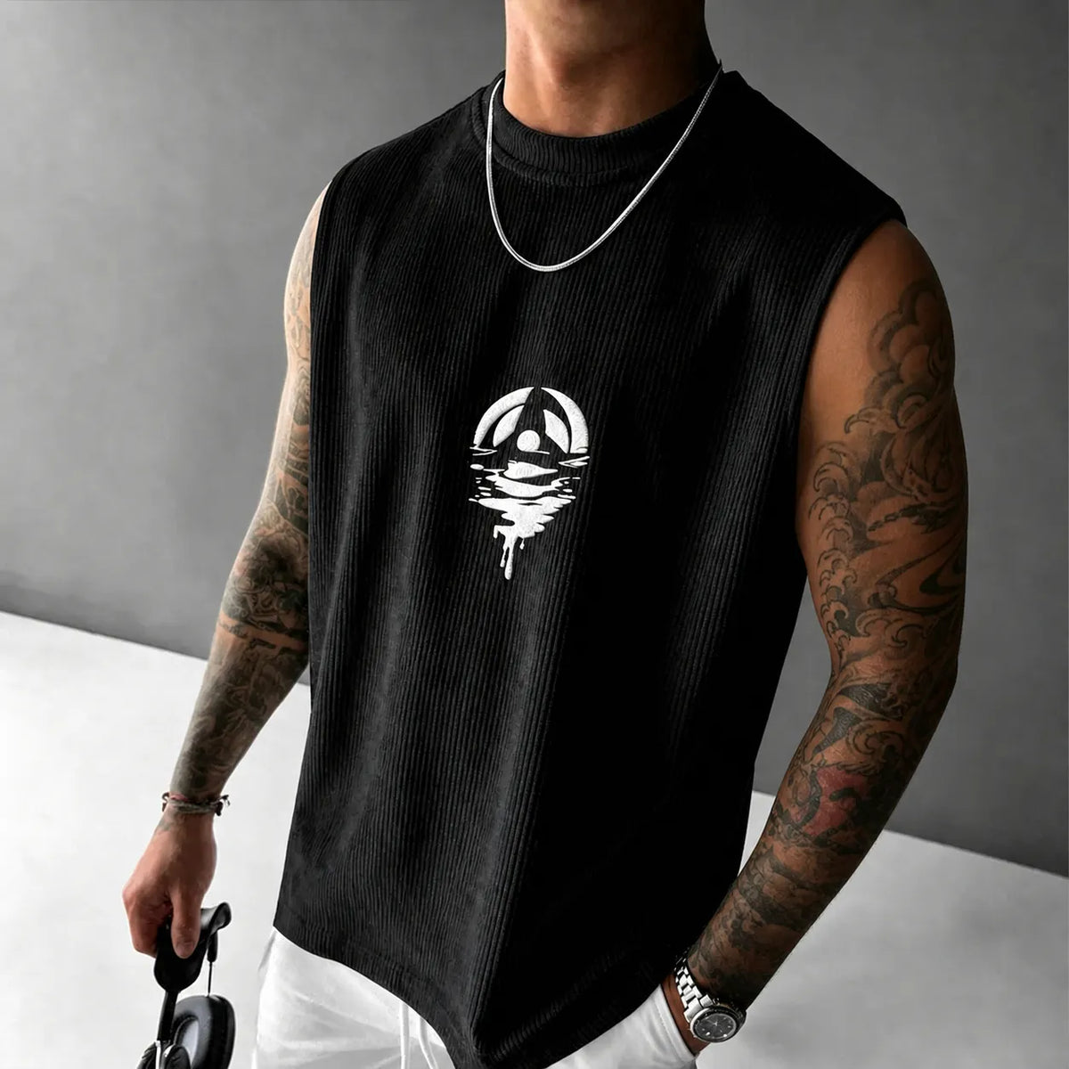 NINDO Unisex Anime-Style Retro Corduroy Tank Top