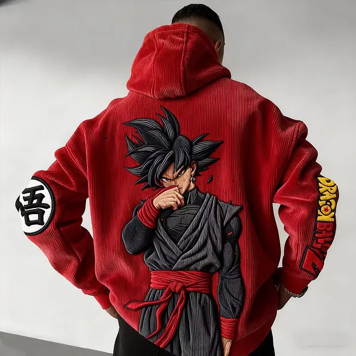 Dragon Ball Vintage Graphic Men Hoodie Loose Streetwear Pullover
