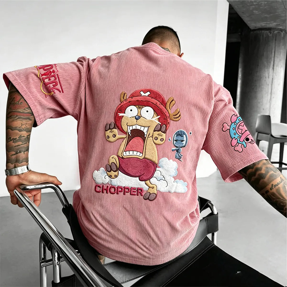 One Piece Unisex Anime Inspired Vintage Corduroy T-Shirt