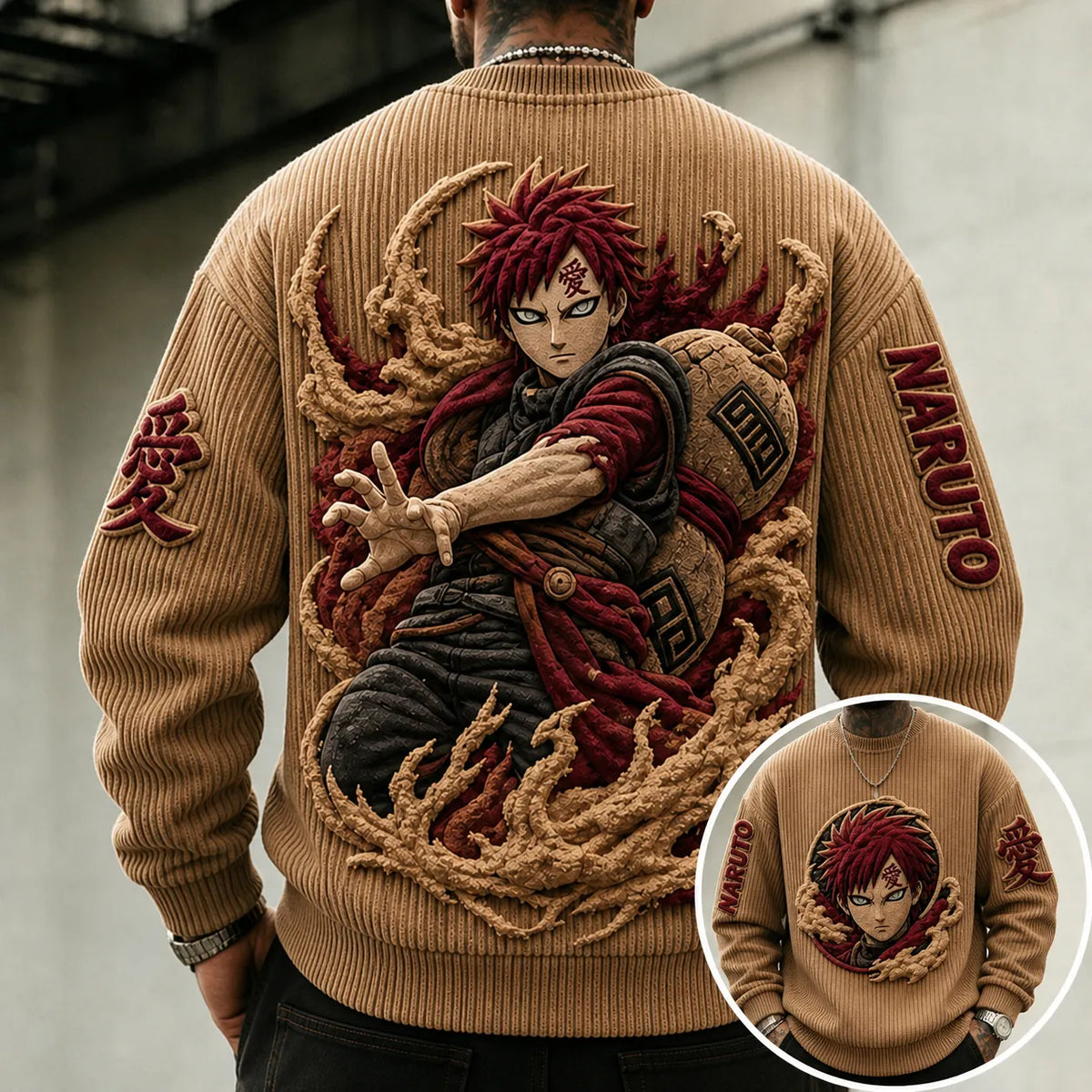 NINDO Unisex Anime-print Crewneck Sweatshirt