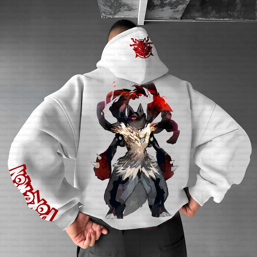 PKM-Unisex Anime Inspired Vintage Plush Hoodie