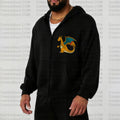 PKM-Unisex Graphic Streetwear Vintage Zipper Cardigan Plush Hoodie