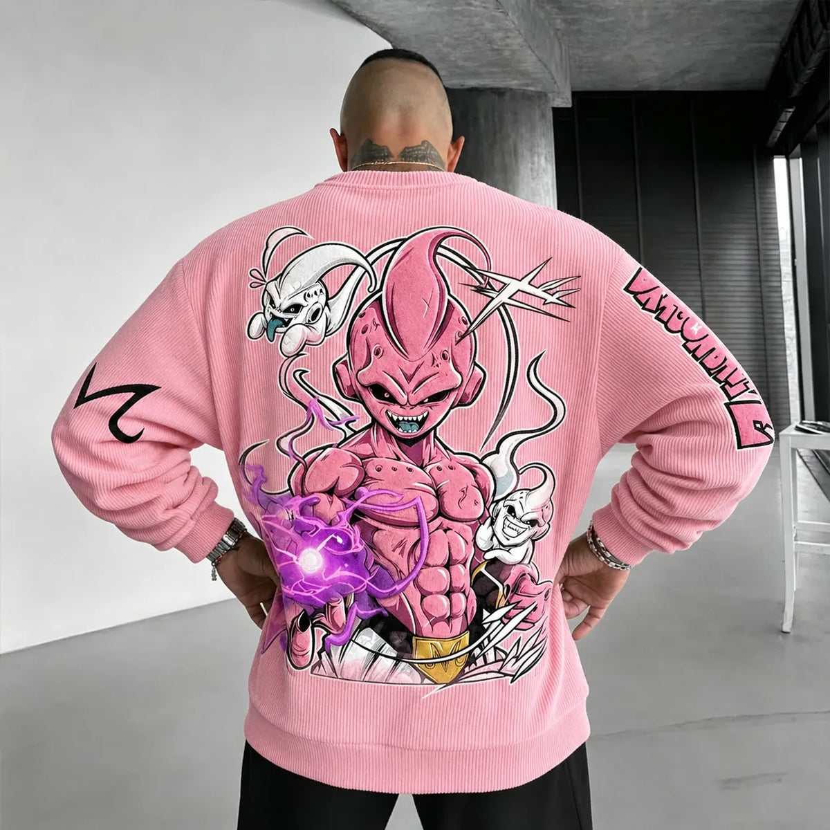 Dragon Ball Unisex Retro Corduroy Sweatshirt In Anime Style
