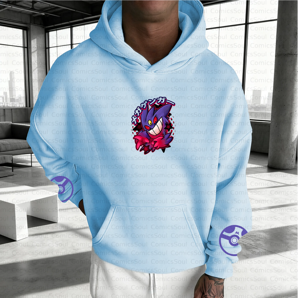 PKM-Unisex Anime Inspired Vintage Plush Hoodie