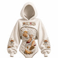 One Piece Women's Anime-Print Hooded Romper Set