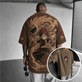 NINDO Unisex Anime-Style Retro Corduroy Oversized T-Shirt