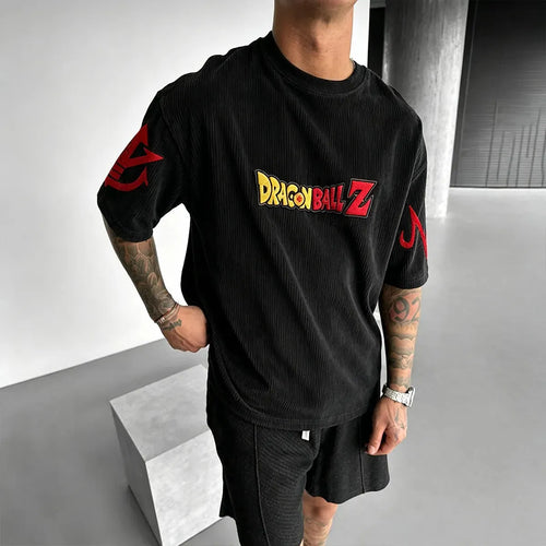Dragon Ball Unisex Anime Inspired Vintage Corduroy T-Shirt