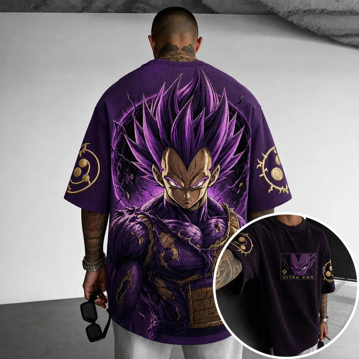 Dragon Ball Unisex Short-Sleeve Corduroy T-Shirt With Anime Print