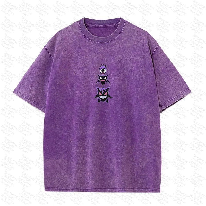 PKM-Unisex High Quality Inspired Vintage Washed 3D Direct Injection T-Shirt