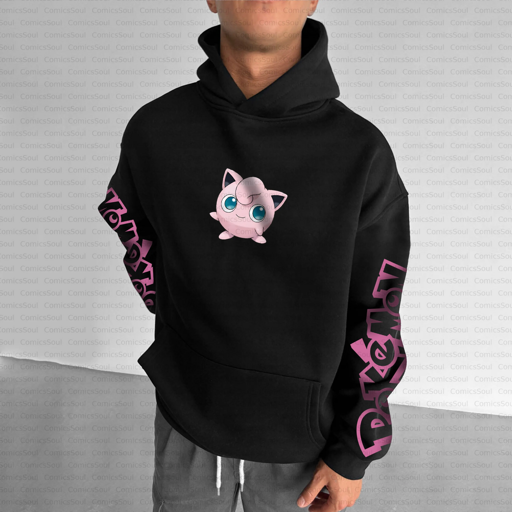 PKM-Unisex Anime Inspired Vintage Plush Hoodie