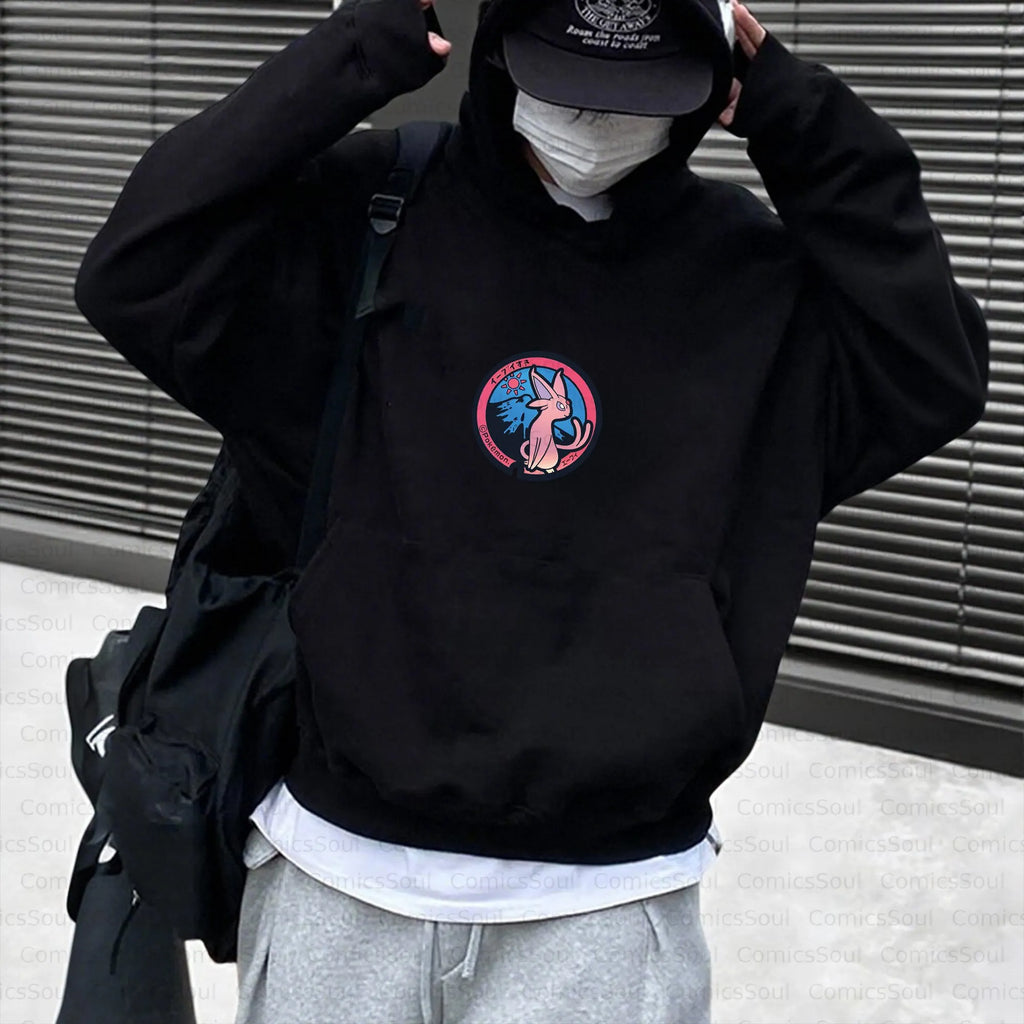 PKM-Unisex Anime Inspired Vintage Plush Hoodie
