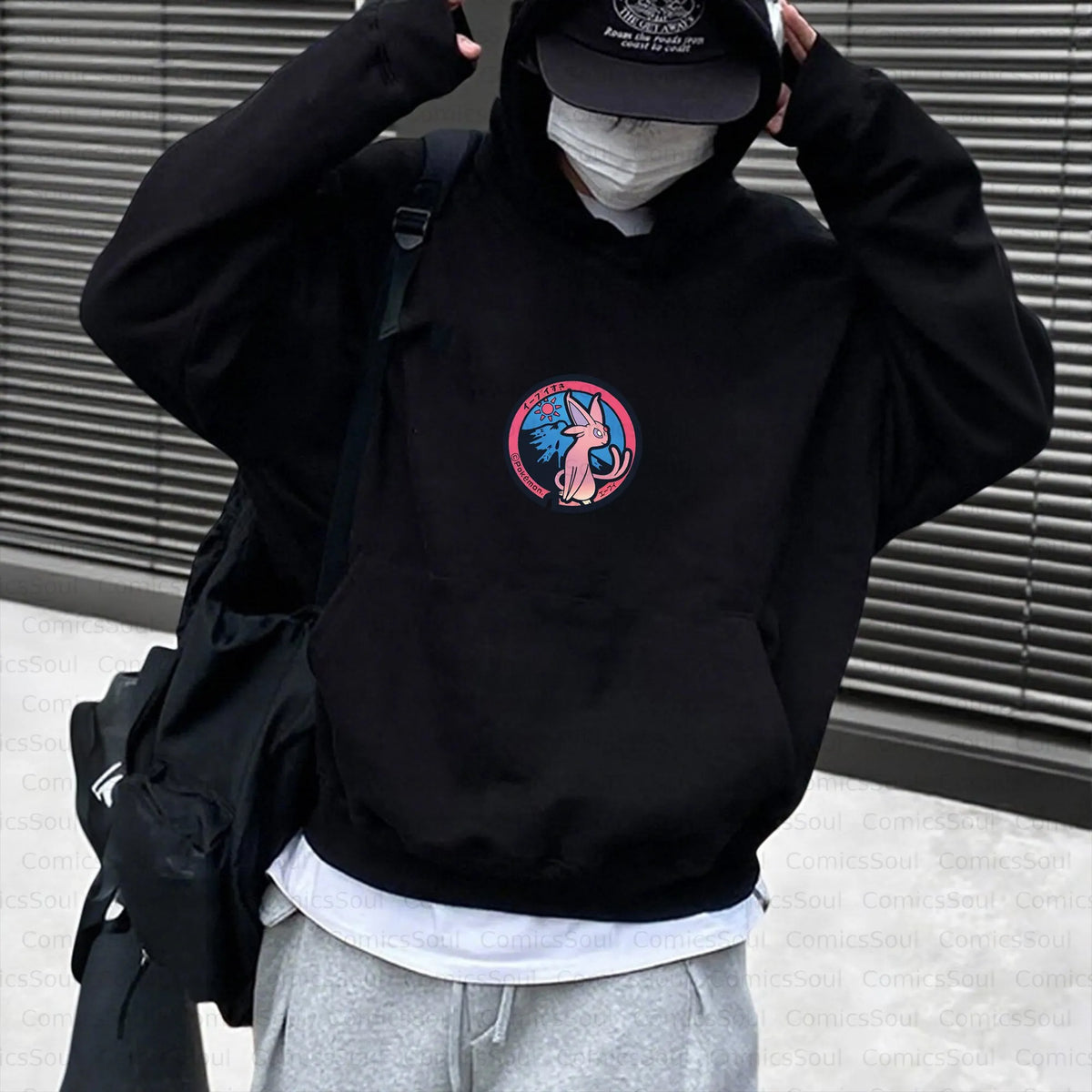PKM-Unisex Anime Inspired Vintage Plush Hoodie