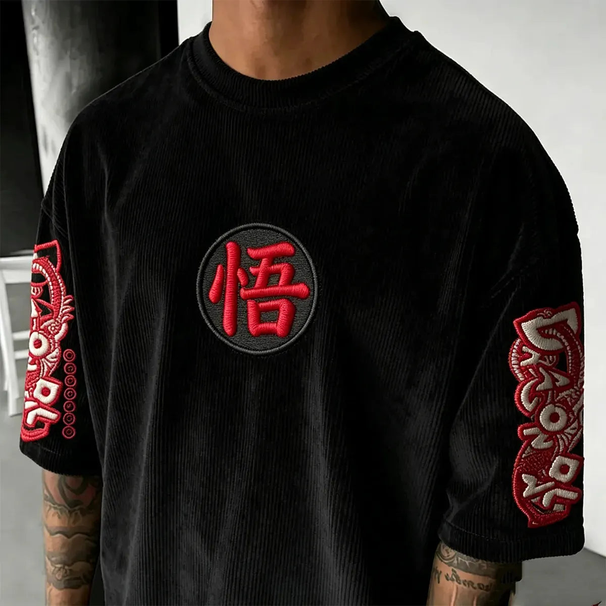 Dragon Ball Unisex Anime Inspired Vintage Corduroy T-Shirt