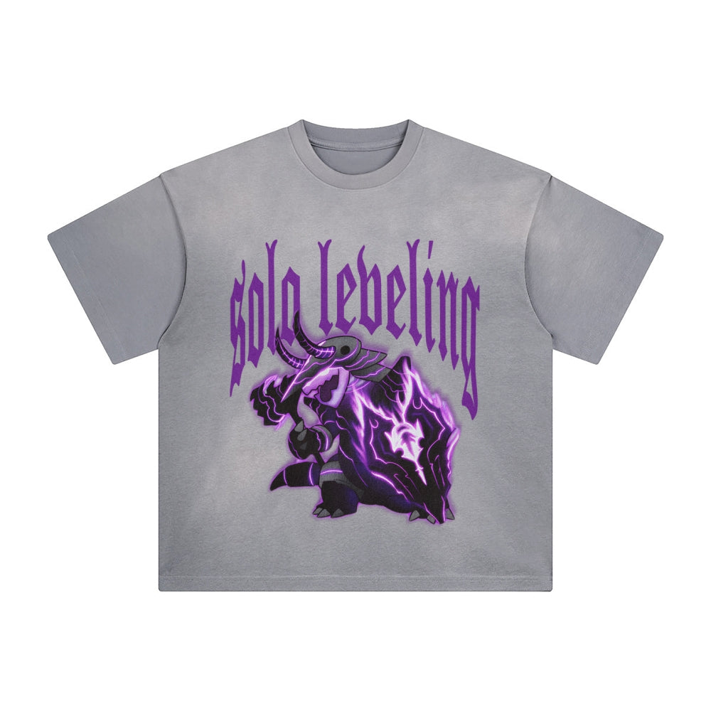 SL-Unisex Anime Inspired Washed  Vintage T-Shirt