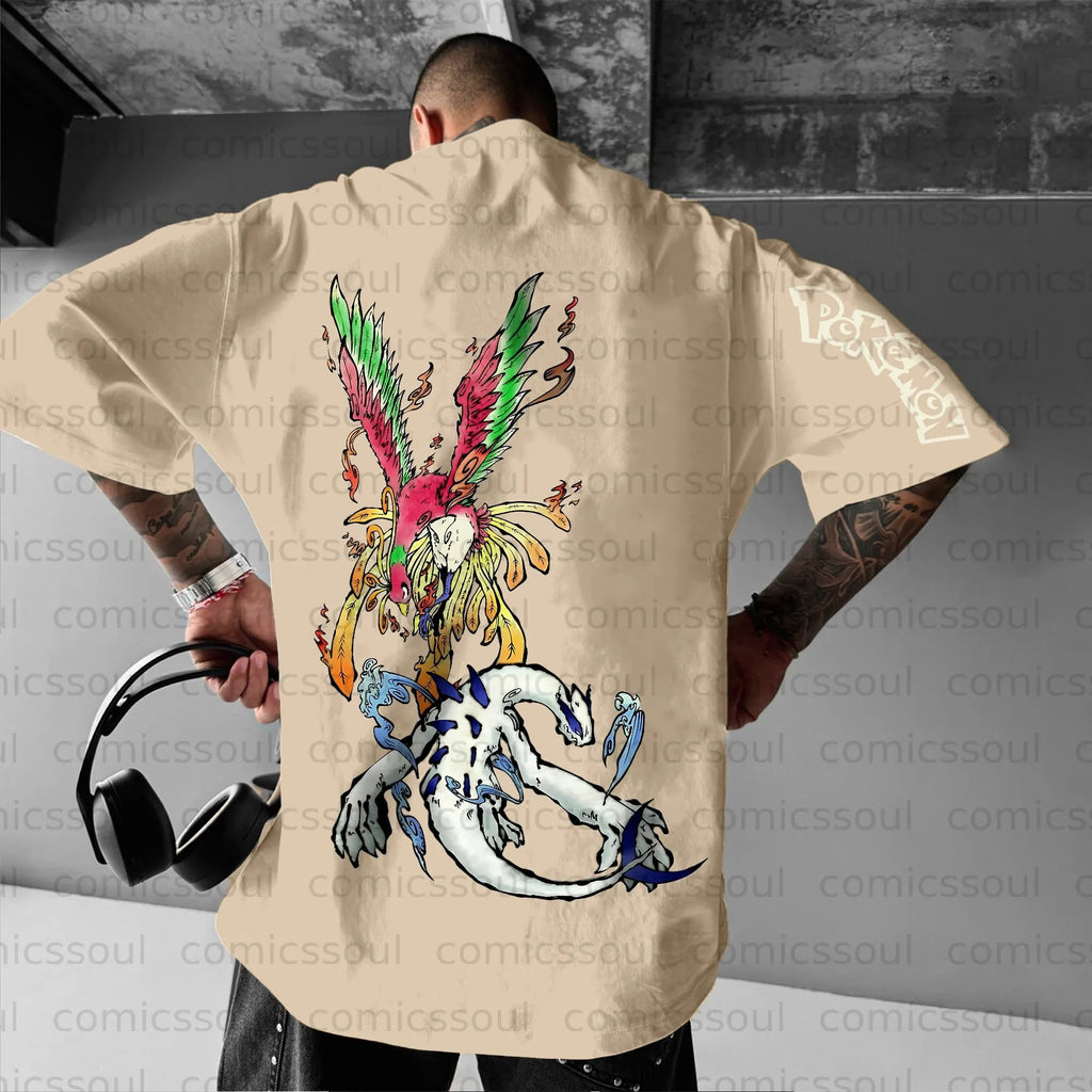 PKM-Unisex Anime Inspired Vintage T-Shirt