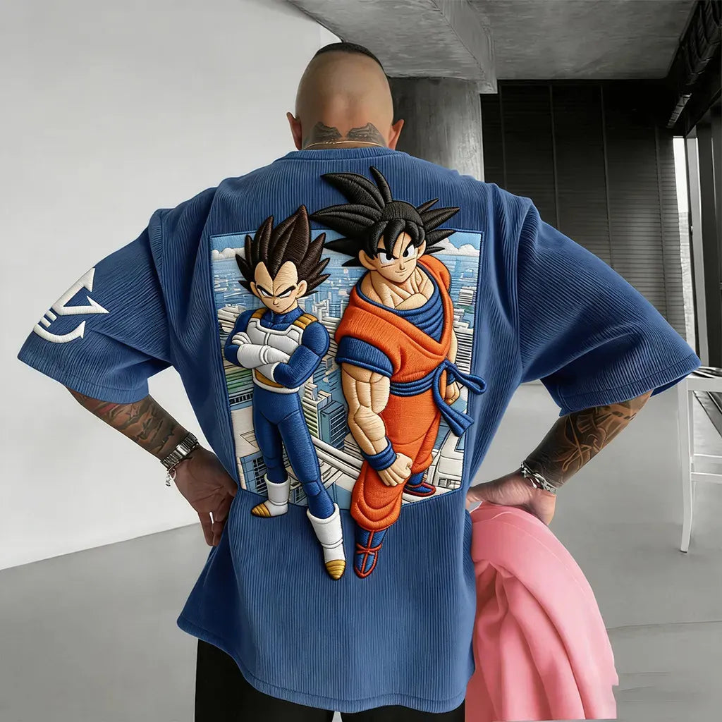 Dragon Ball Unisex Anime Inspired Vintage Corduroy T-Shirt