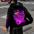 PKM-Unisex Graphic Streetwear Vintage Zipper Cardigan Plush Hoodie