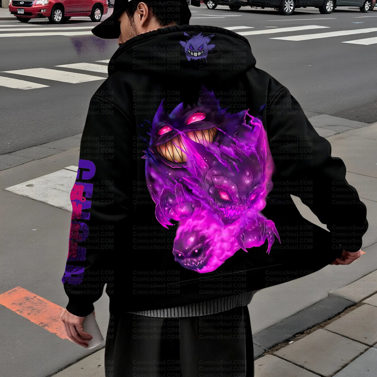PKM-Unisex Graphic Streetwear Vintage Zipper Cardigan Plush Hoodie