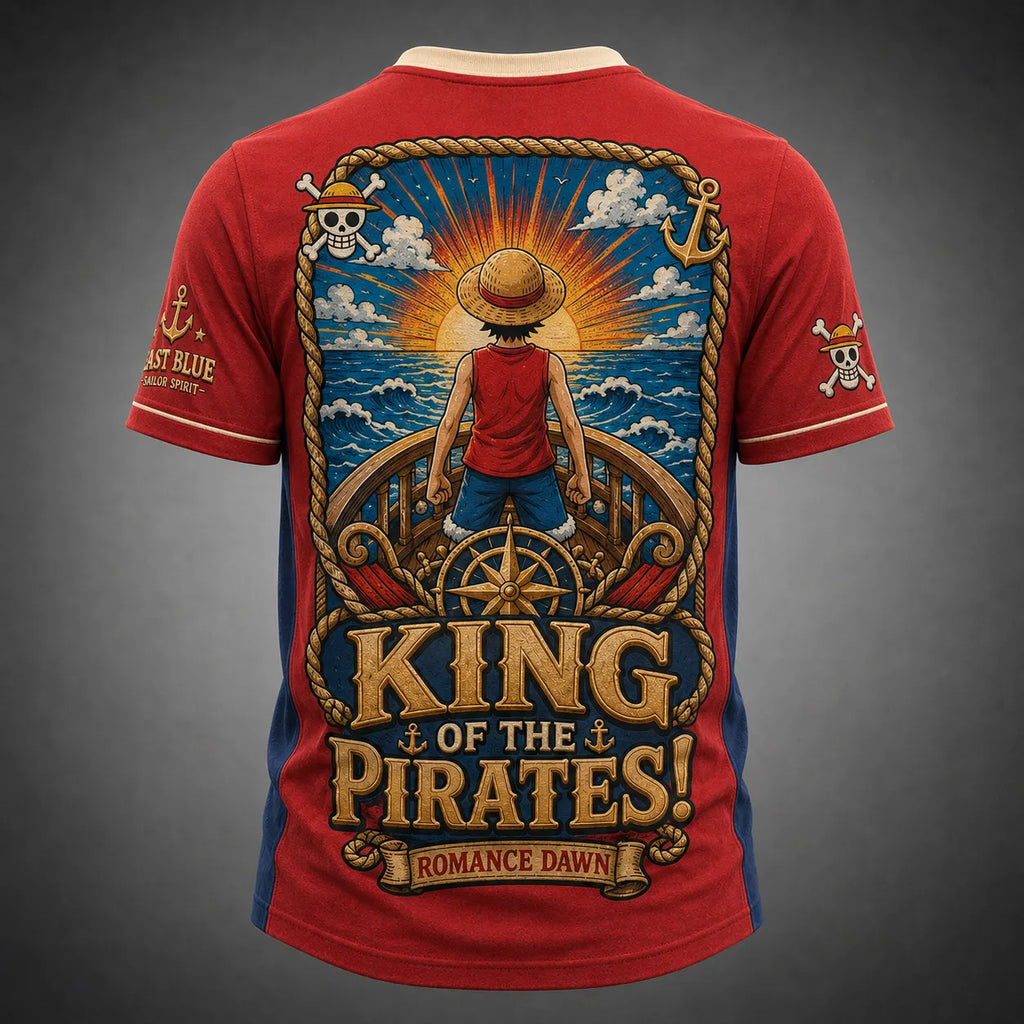 One Piece Pirate Crew Graphic Crew-Neck T-Shirt