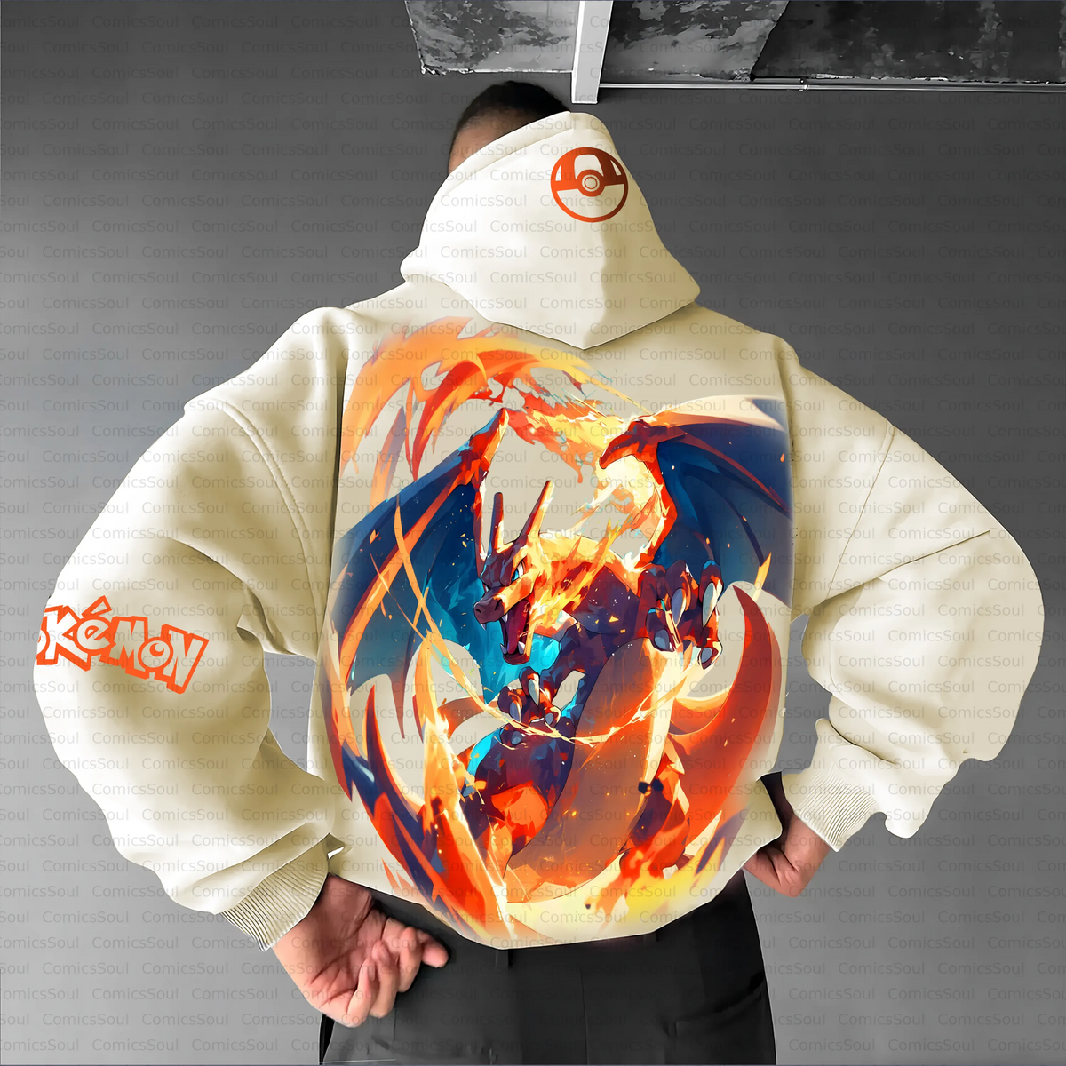 PKM-Unisex Anime Inspired Vintage Plush Hoodie