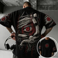 NINDO Unisex Anime-Style Retro Corduroy Oversized T-Shirt
