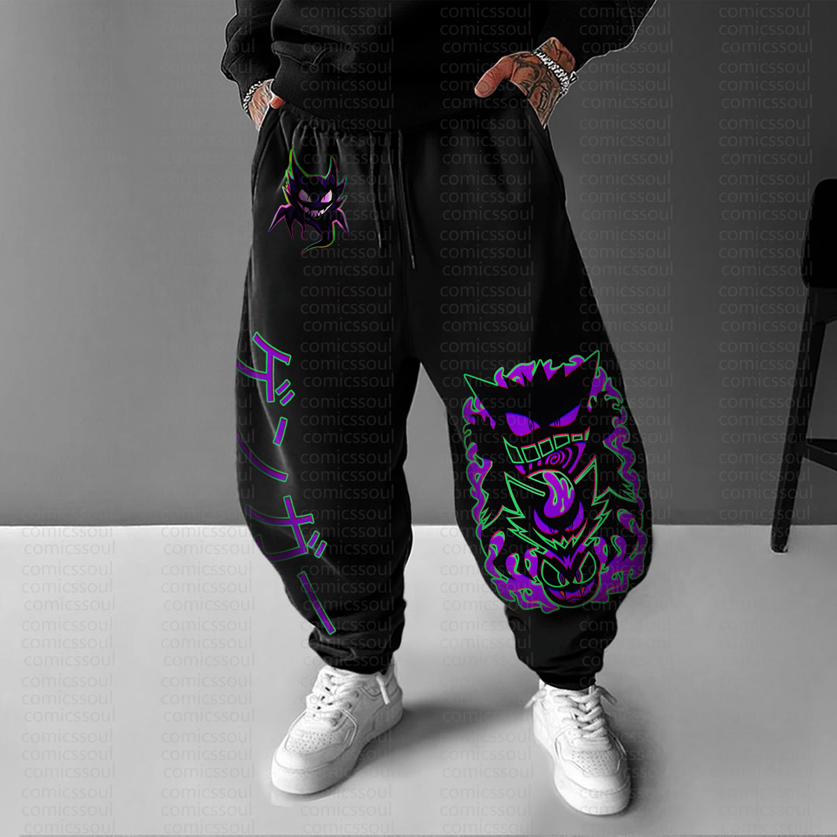 PKM-Unisex Anime Inspired Vintage Pants