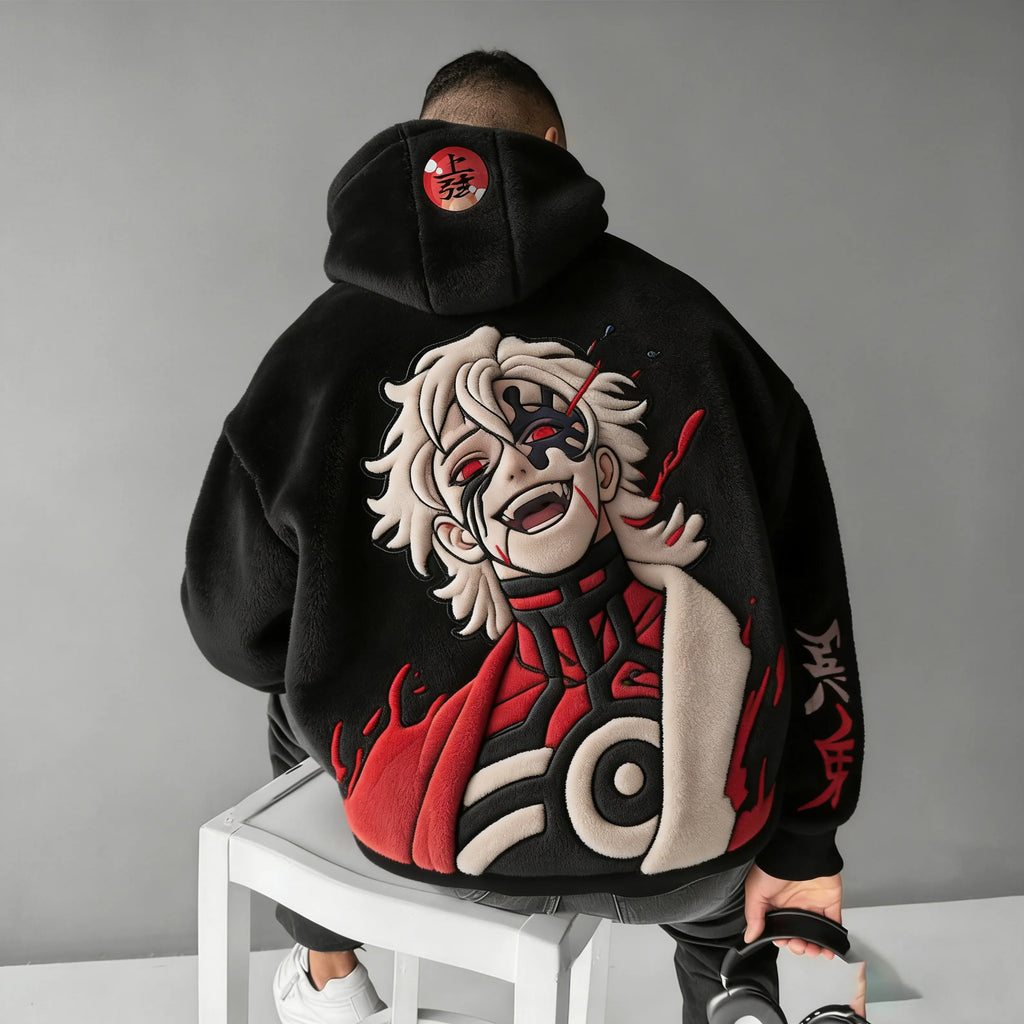 KNY Color-blocked Corduroy Hooded Sweatshirt