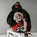 KNY Color-blocked Corduroy Hooded Sweatshirt