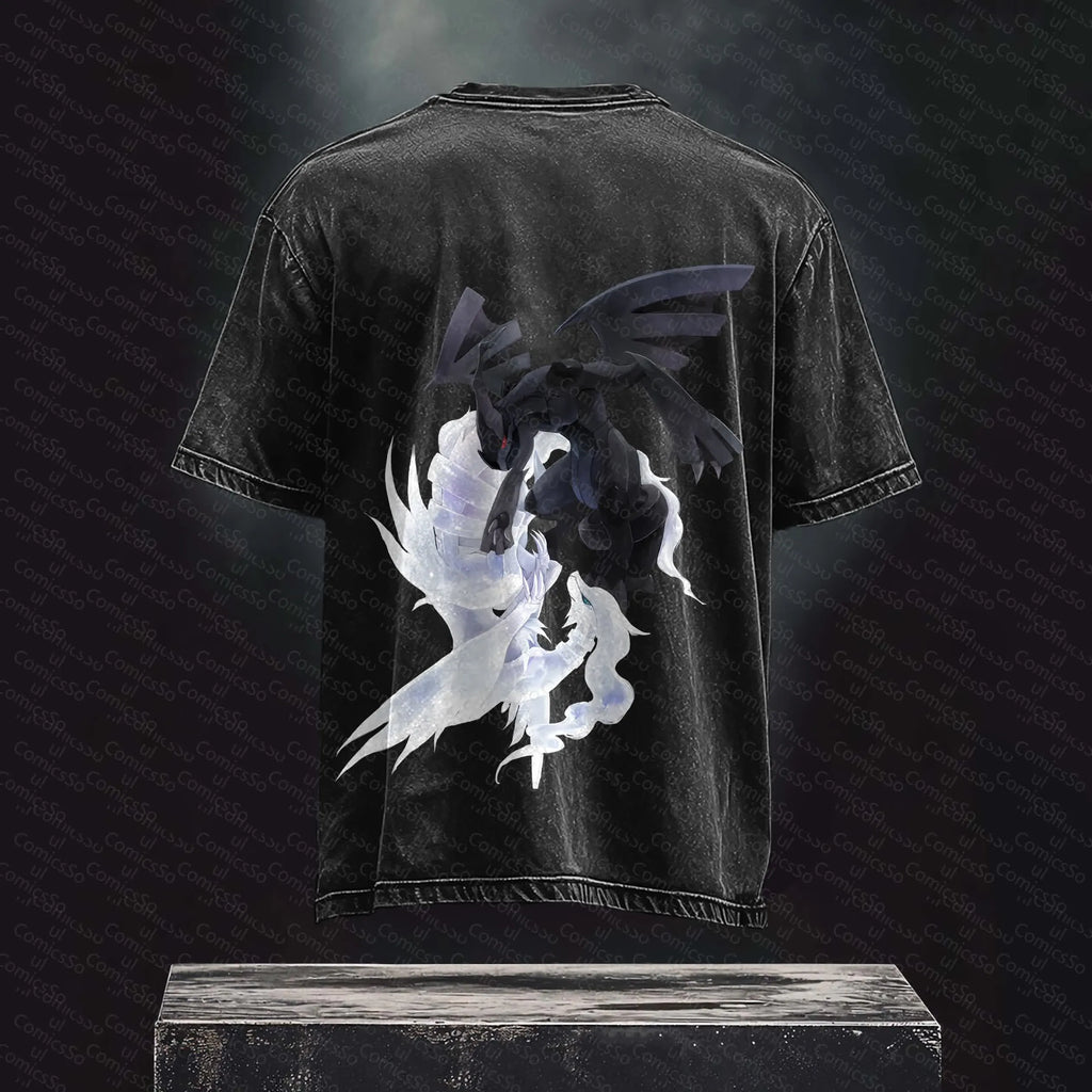 PKM-Unisex Anime Inspired Vintage Washed T-Shirt丨 Pokemon