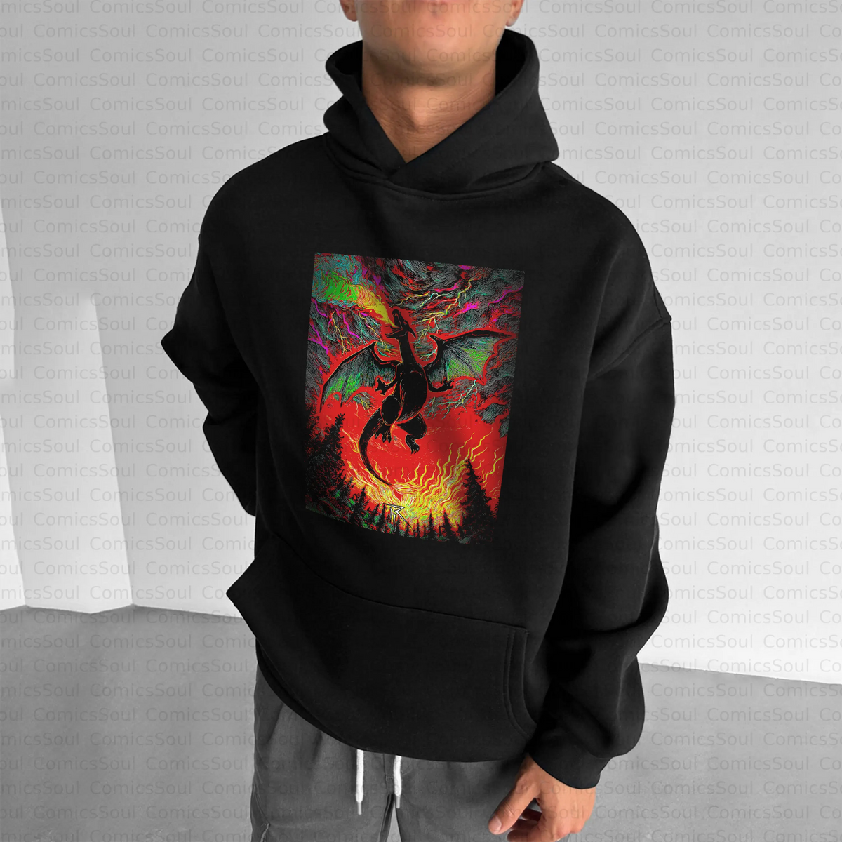 PKM-Unisex Anime Inspired Vintage Plush Hoodie