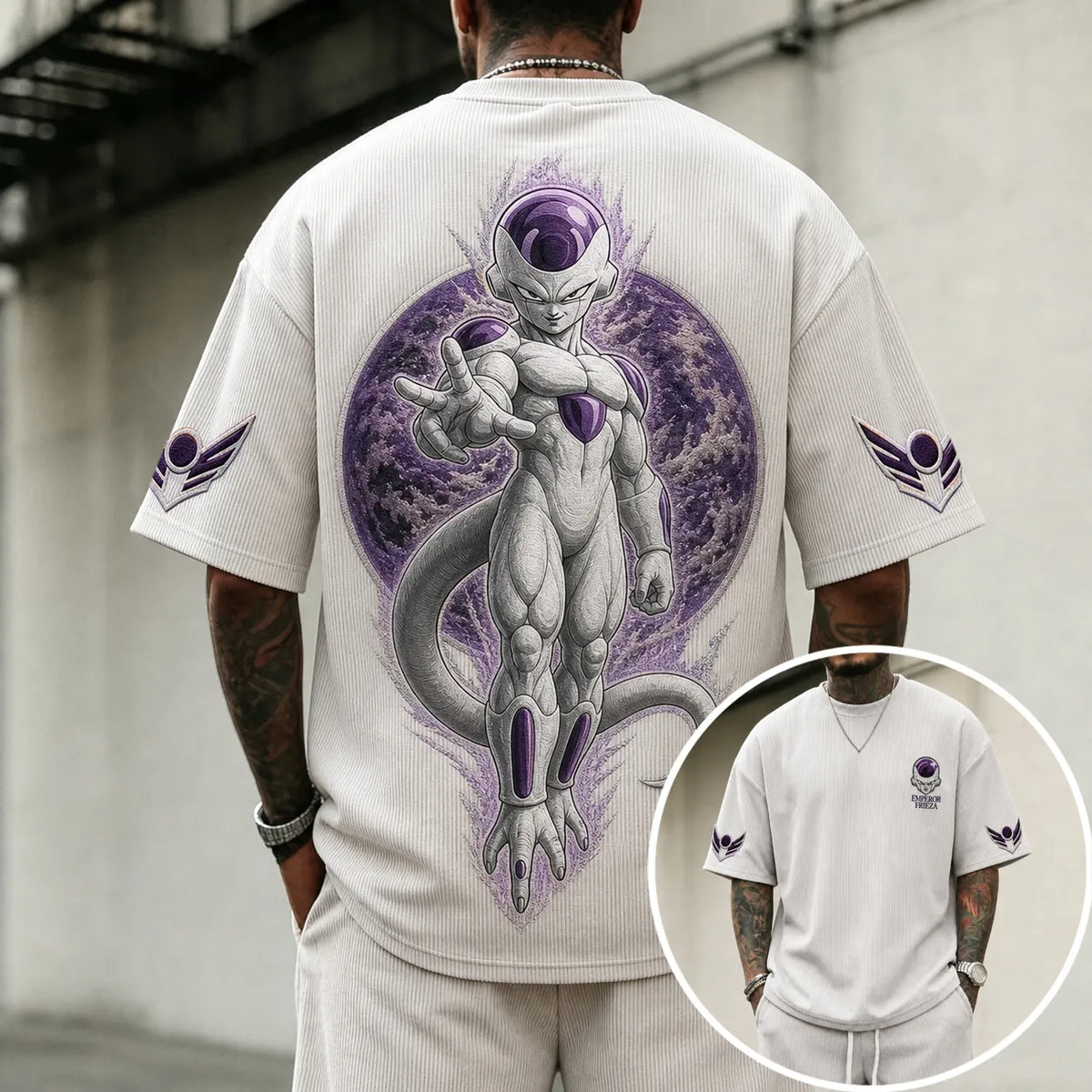 Dragon Ball Unisex Short-Sleeve Corduroy T-Shirt With Anime Print