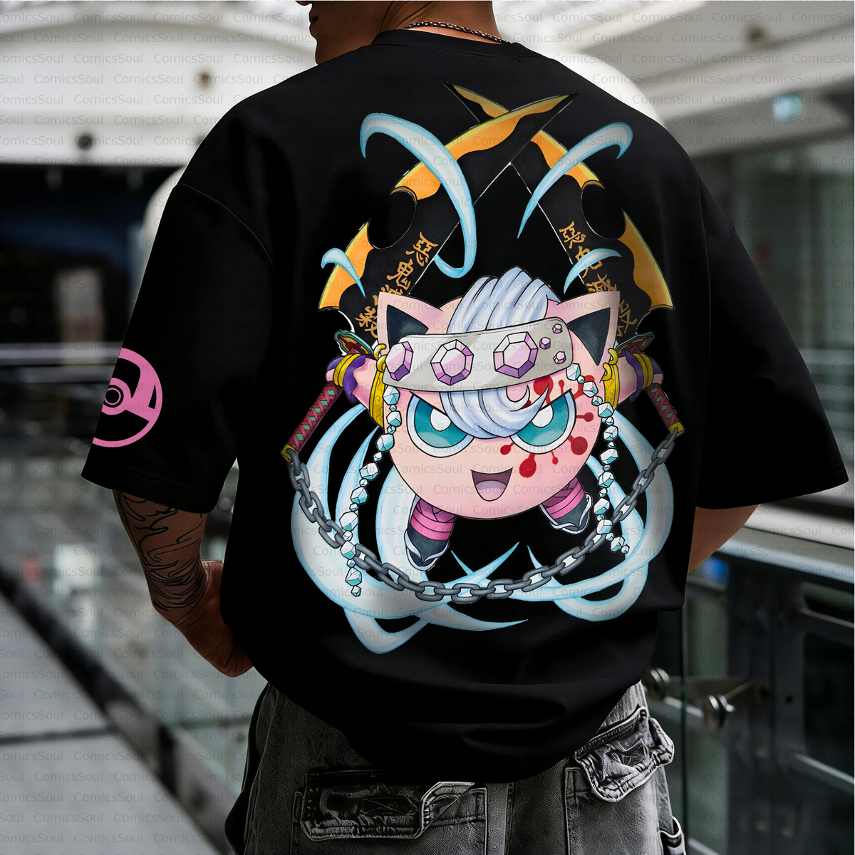 PKM-Unisex Anime Inspired Vintage T-Shirt