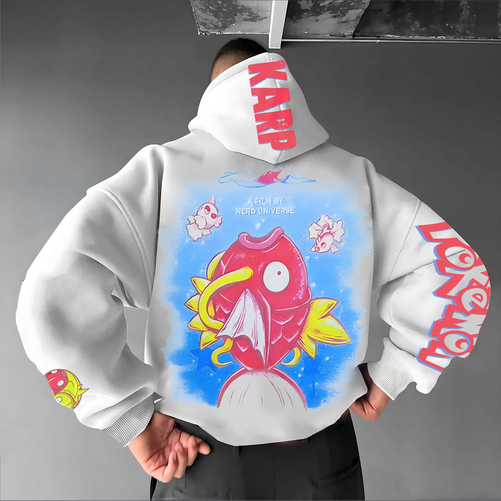 PKM-Unisex Anime Graphic Streetwear Vintage Hoodie