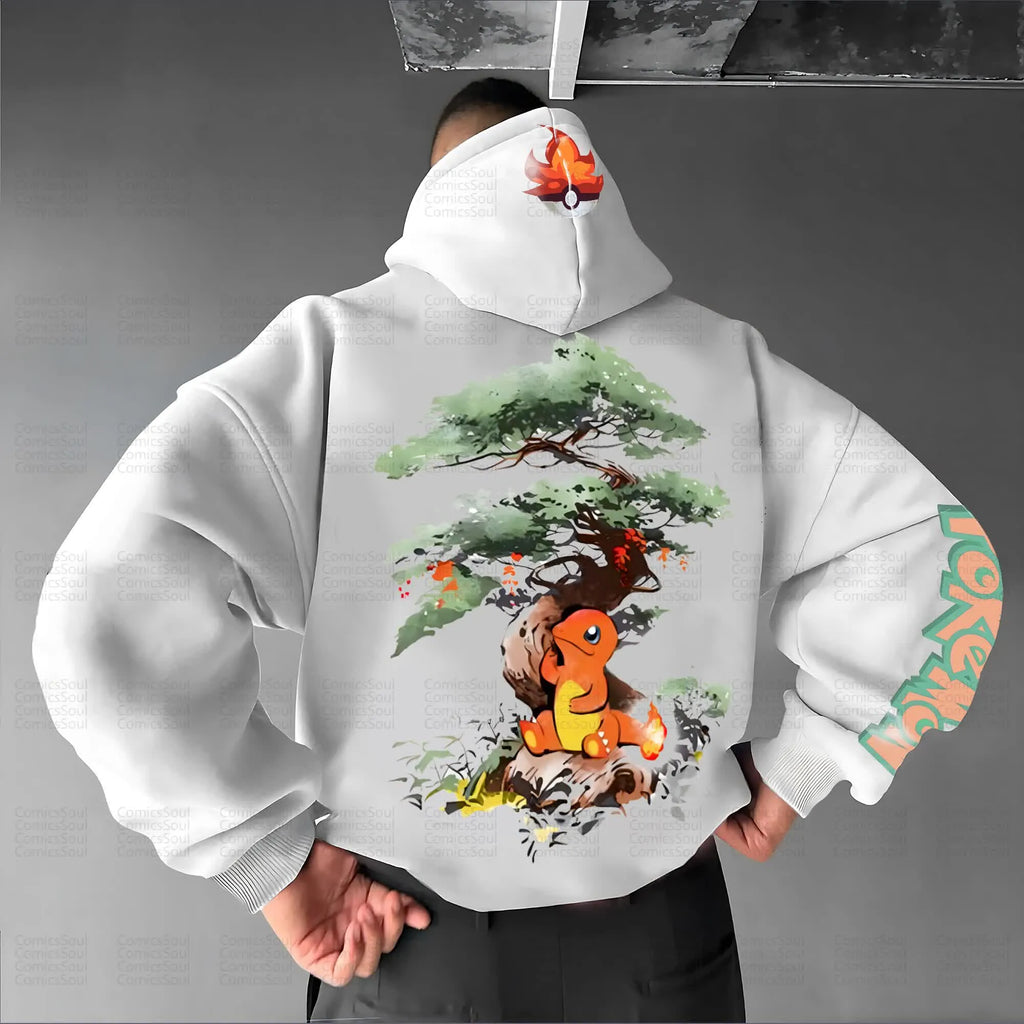 PKM-Unisex Anime Graphic Streetwear Vintage Hoodie